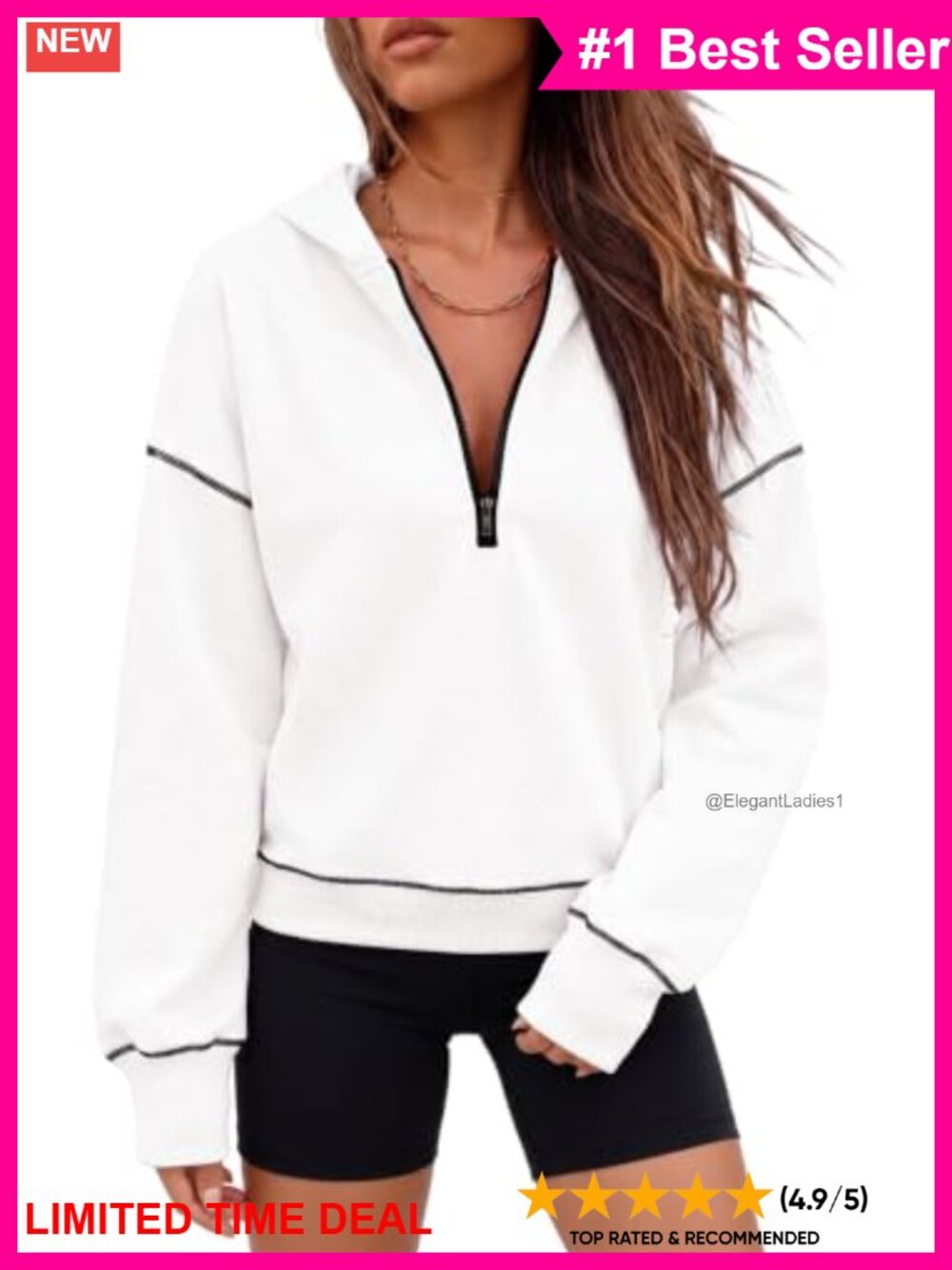 Women's Half Zip Cropped Hoodie Fleece Pullover Sweatshirt